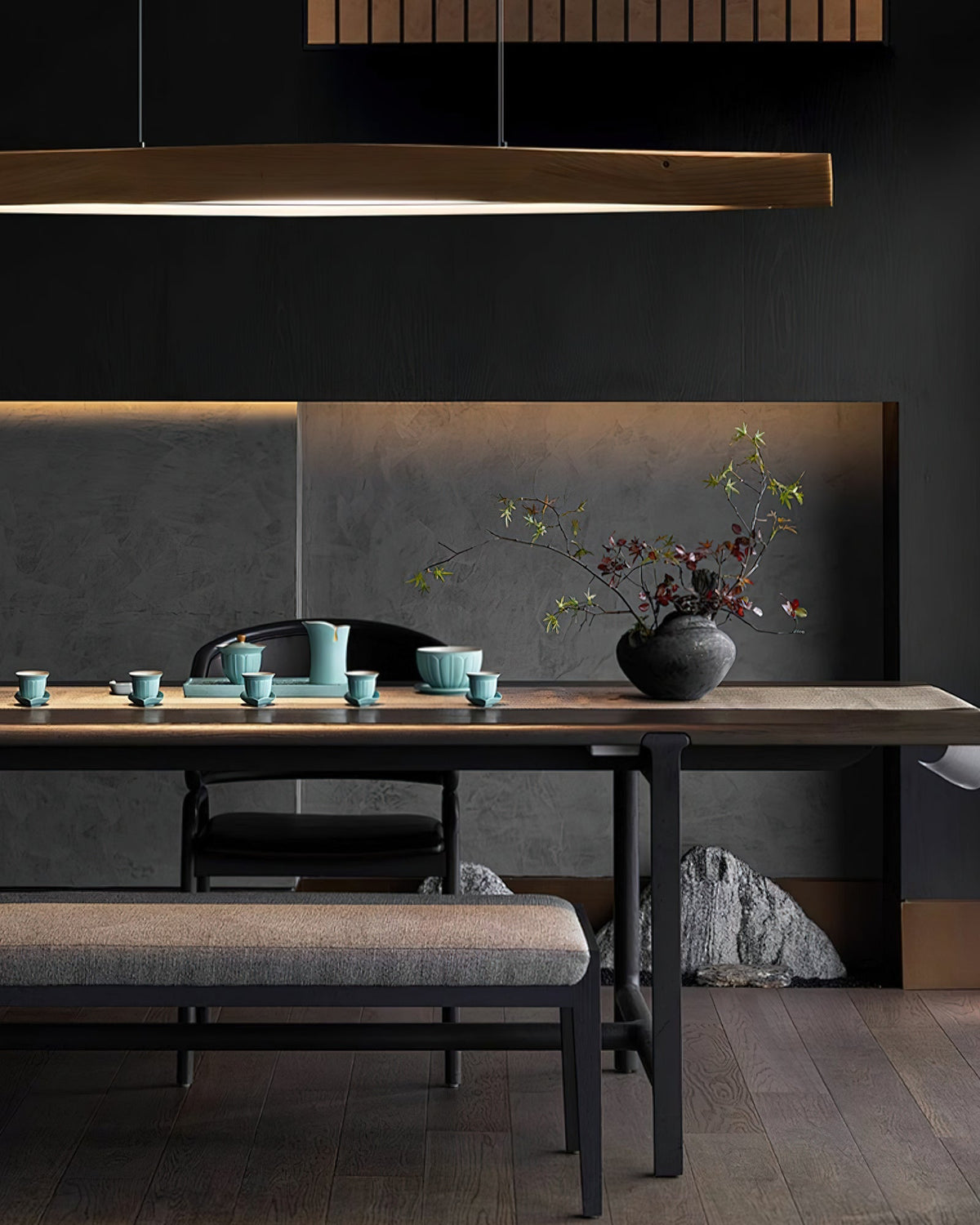 Horizon Linear Wood Pendant Lamp
