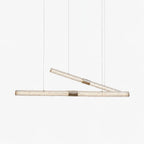 Crystal Stream Linear Pendant Lamp