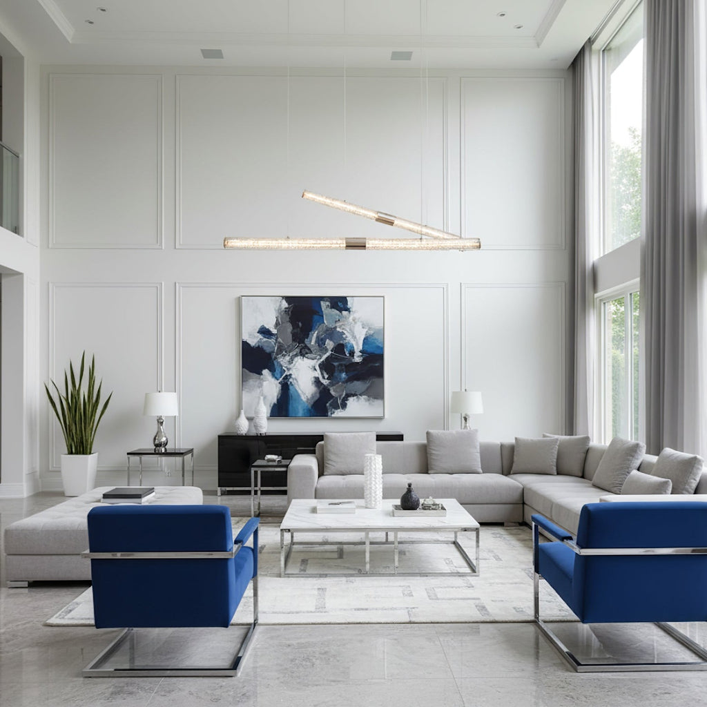 Crystal Stream Linear Pendant Lamp
