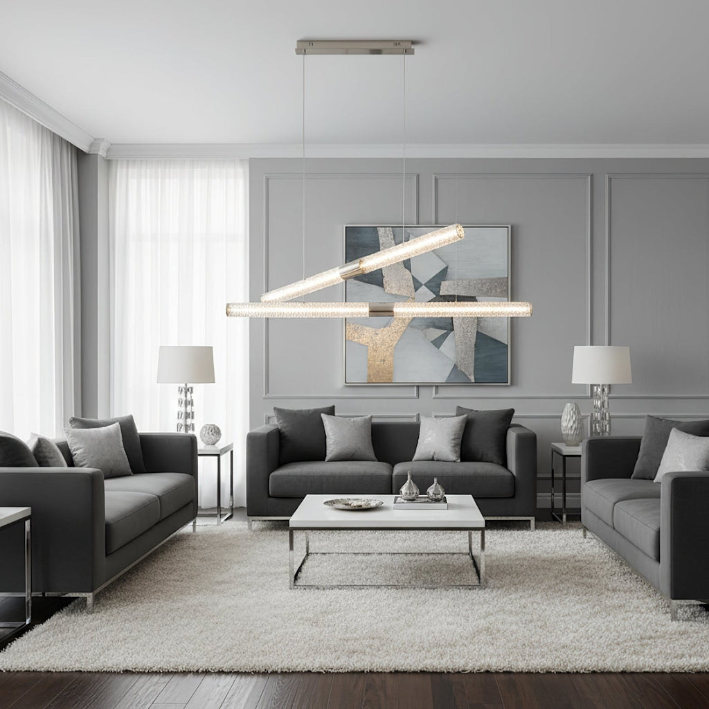 Crystal Stream Linear Pendant Lamp