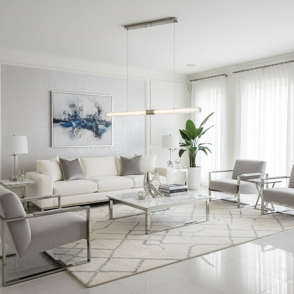 Crystal Stream Linear Pendant Lamp