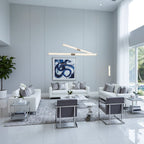 Crystal Stream Linear Pendant Lamp