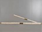 Crystal Stream Linear Pendant Lamp