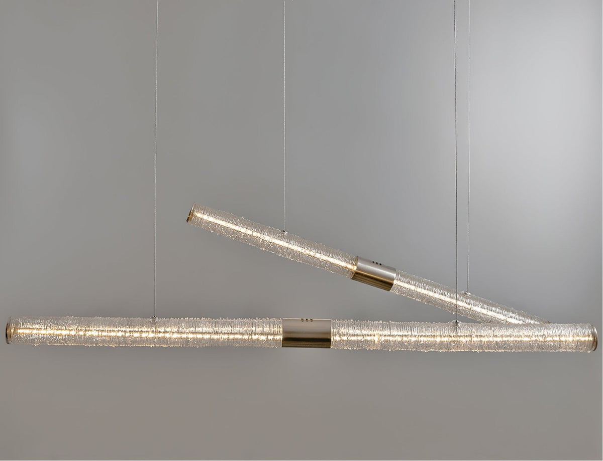 Crystal Stream Linear Pendant Lamp