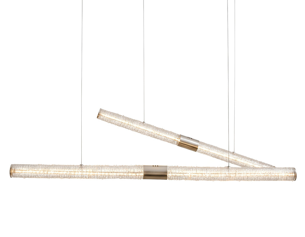 Crystal Stream Linear Pendant Lamp