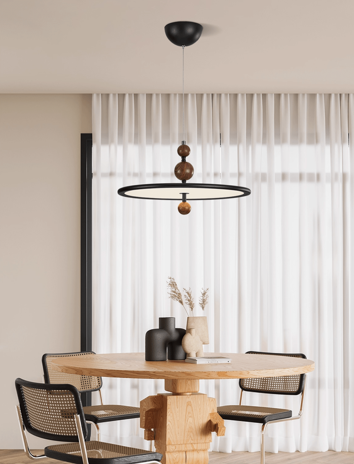 Disc & Bead Pendant Light