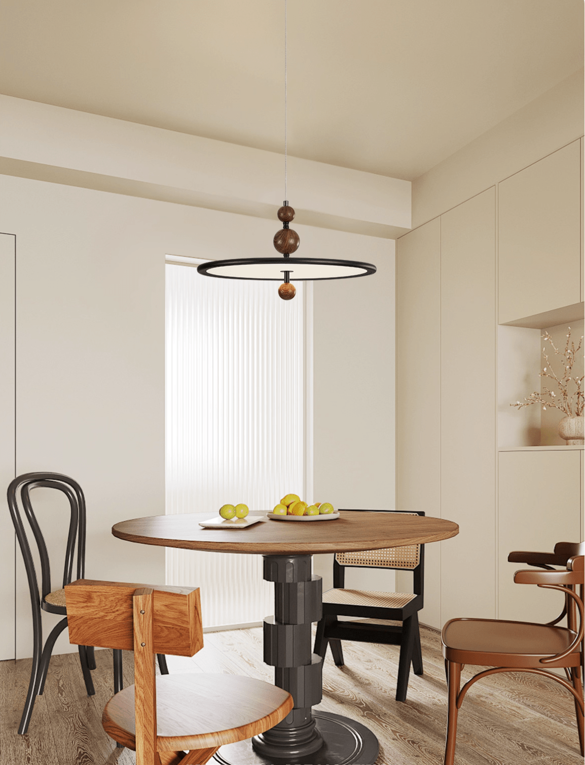 Disc & Bead Pendant Light