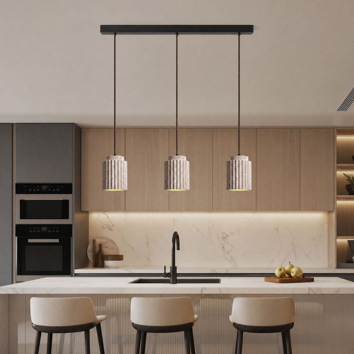 Caelia Travertine Pendant Light