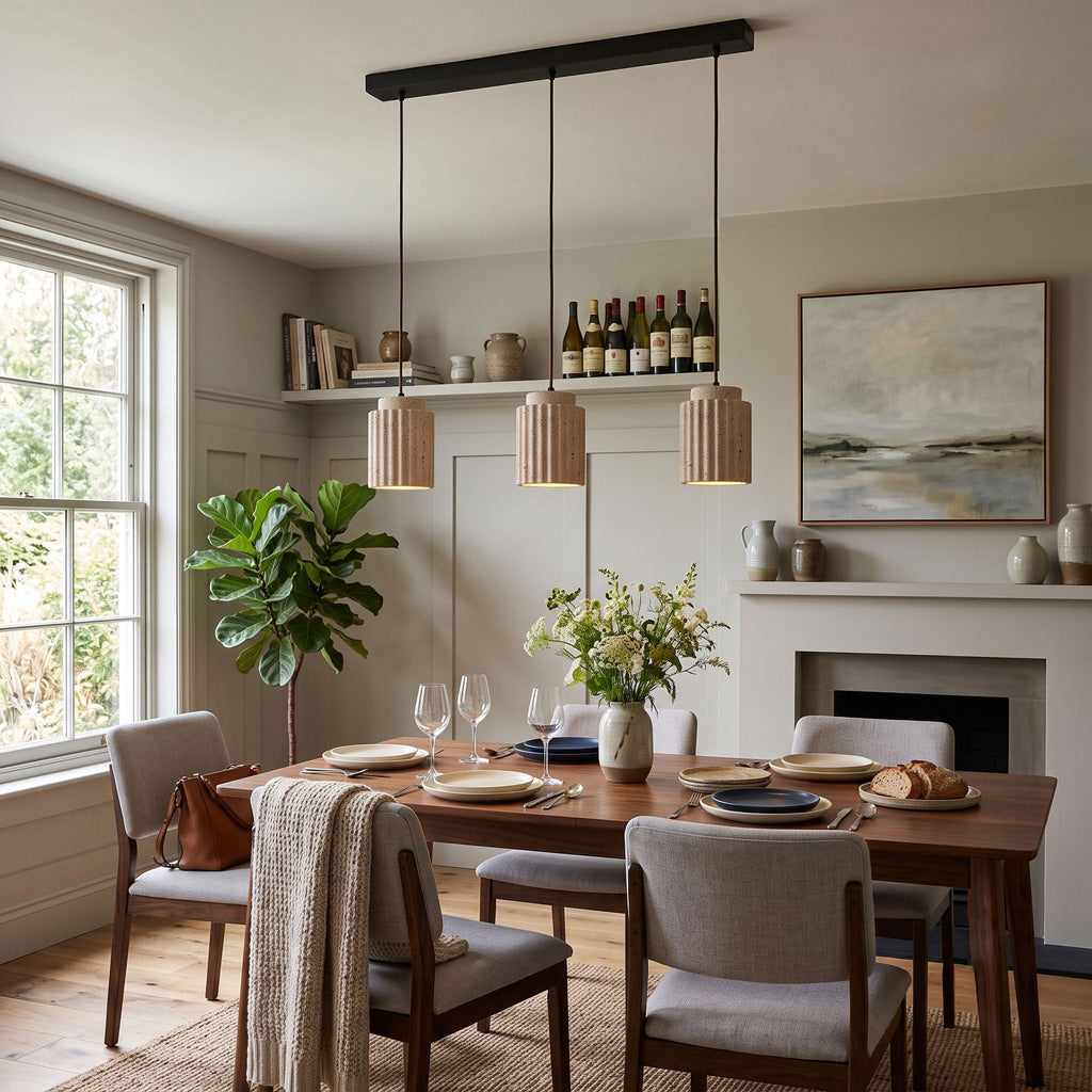 Caelia Travertine Pendant Light
