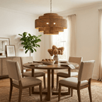 Meadow Tiered Rattan Chandelier