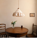 Linden Ruffled Stripe Pendant Light