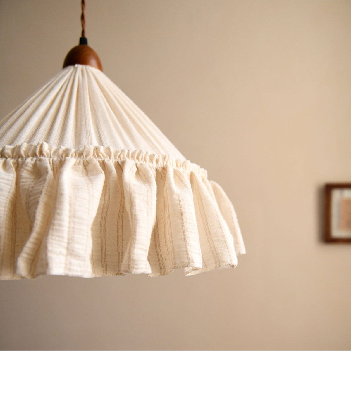 Linden Ruffled Stripe Pendant Light