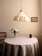 Linden Ruffled Stripe Pendant Light