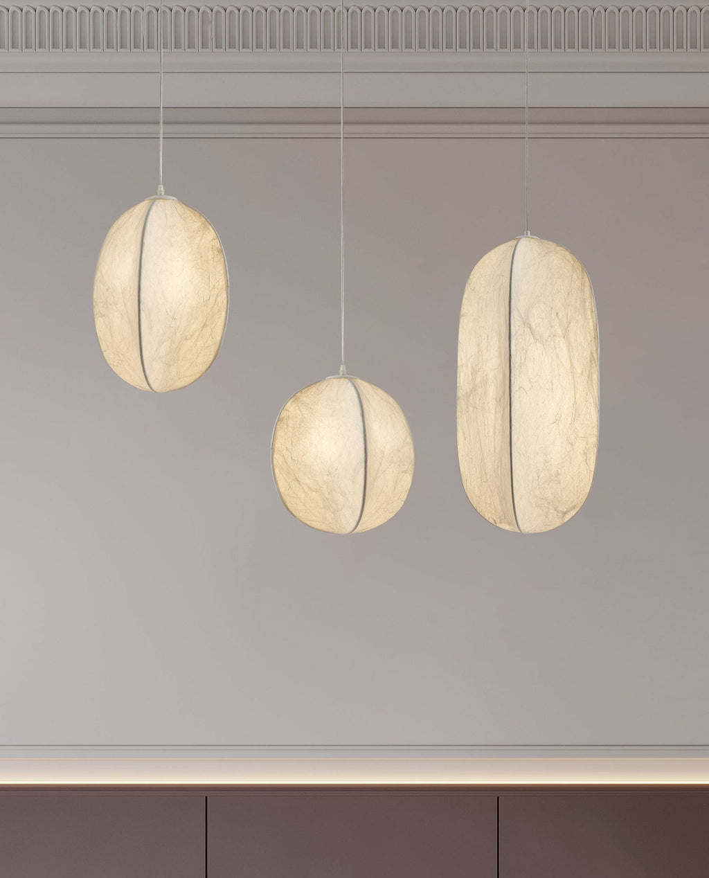 Lilian Silk Sphere Pendant Lamp