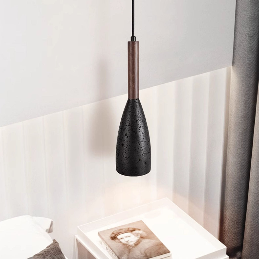 Travertine Teardrop Pendant Light