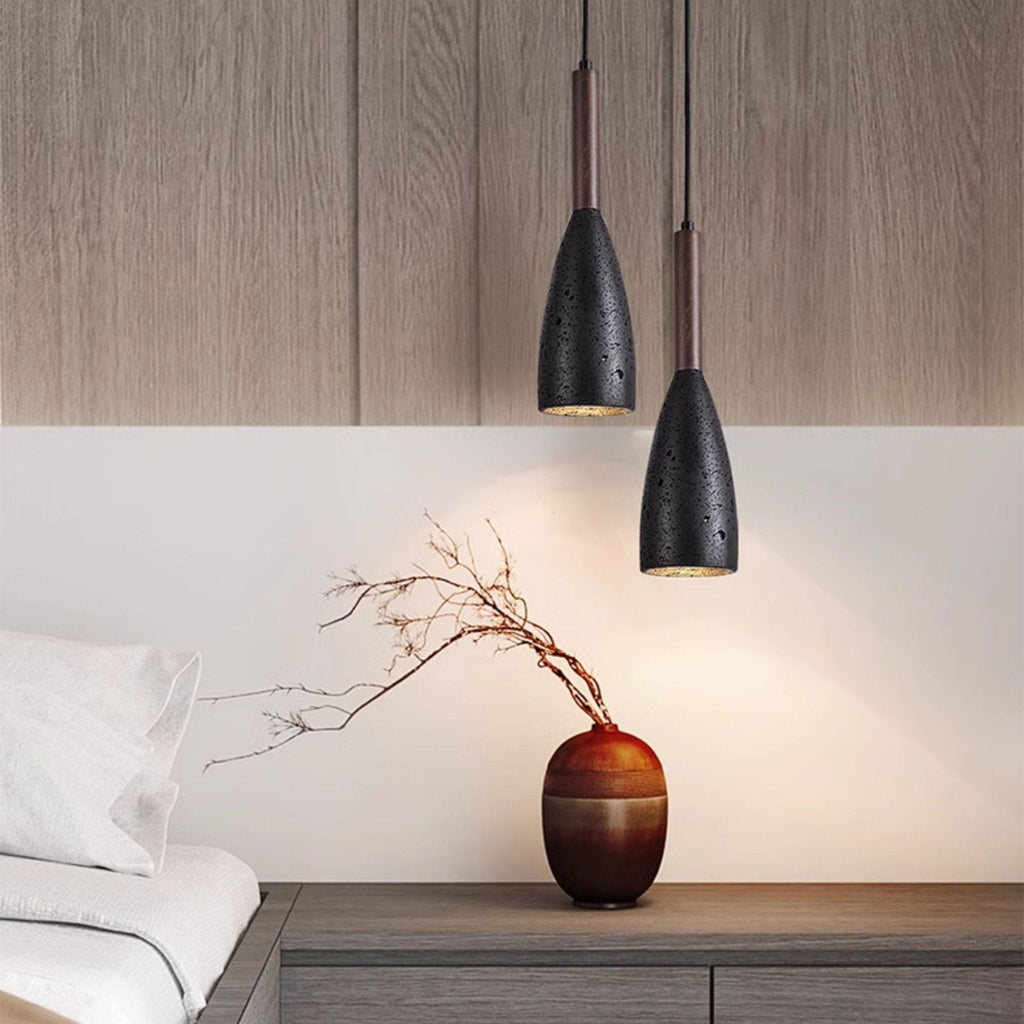 Travertine Teardrop Pendant Light