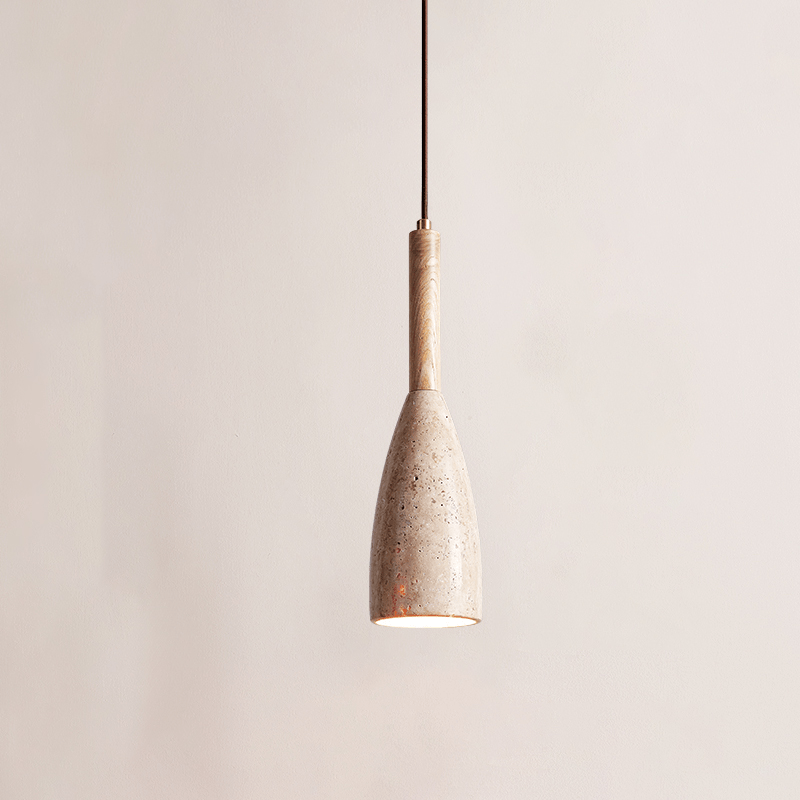 Travertine Teardrop Pendant Light