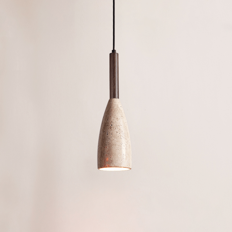 Travertine Teardrop Pendant Light
