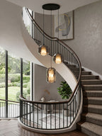 Alabaster Glass Cylinder Pendant Light