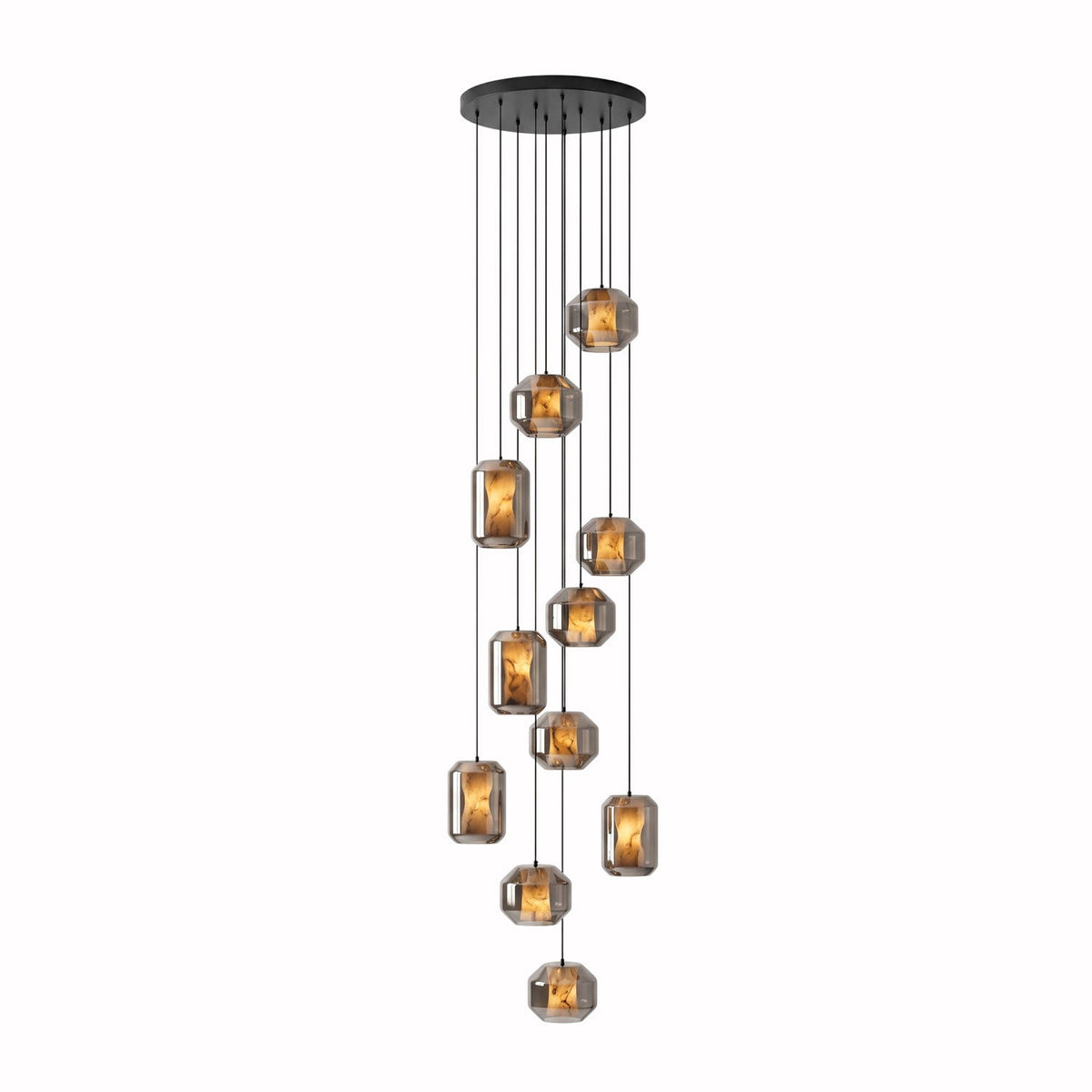 Alabaster Glass Cylinder Pendant Light