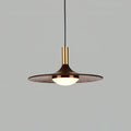 Walnut Wood Dish Pendant Light