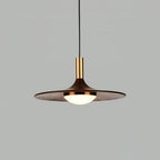 Walnut Wood Dish Pendant Light