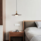 Walnut Wood Dish Pendant Light