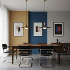 Walnut Wood Dish Pendant Light