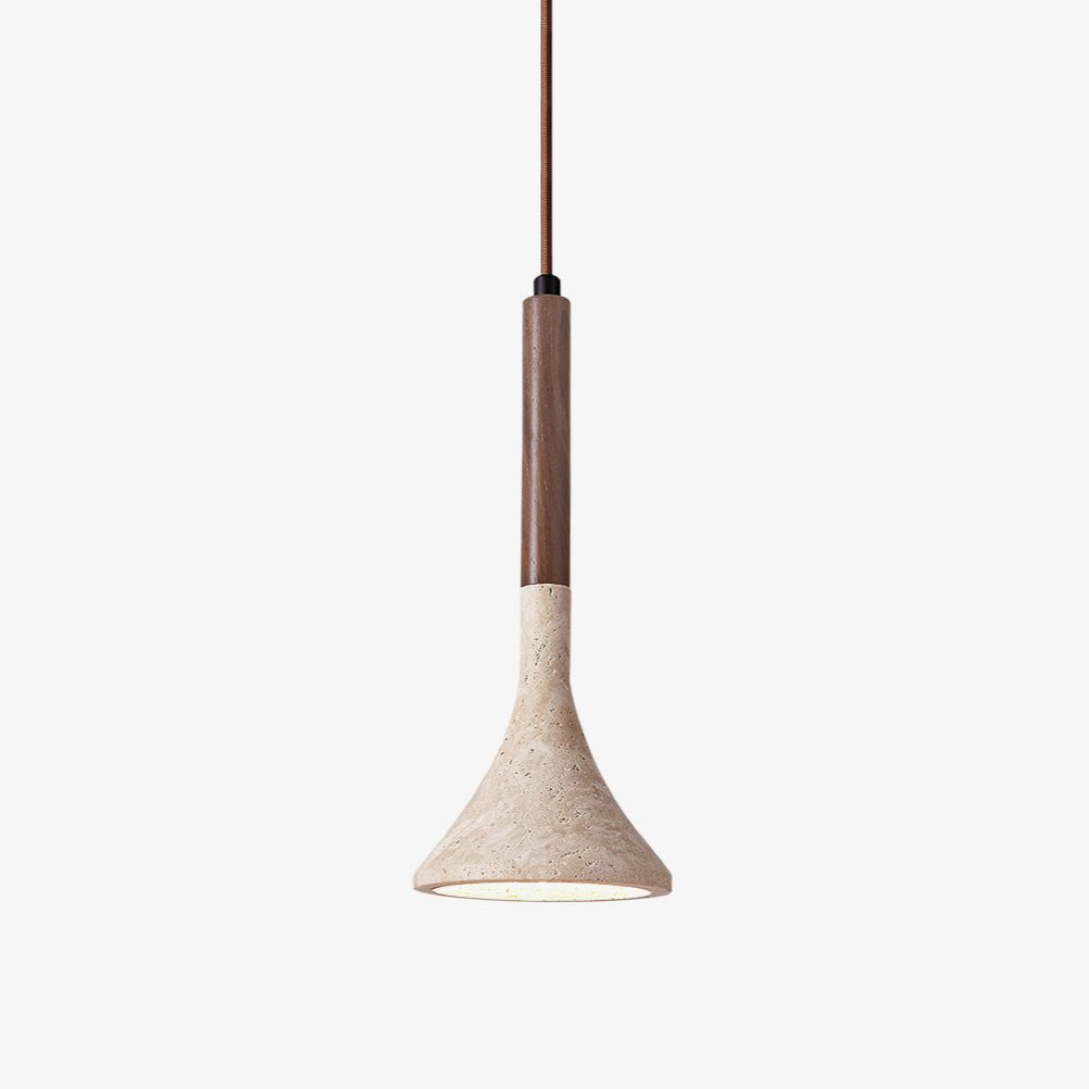 Verano Travertine Cone Pendant Light