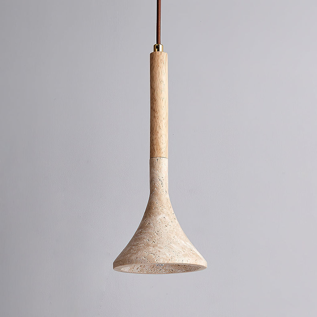 Verano Travertine Cone Pendant Light