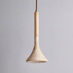 Verano Travertine Cone Pendant Light