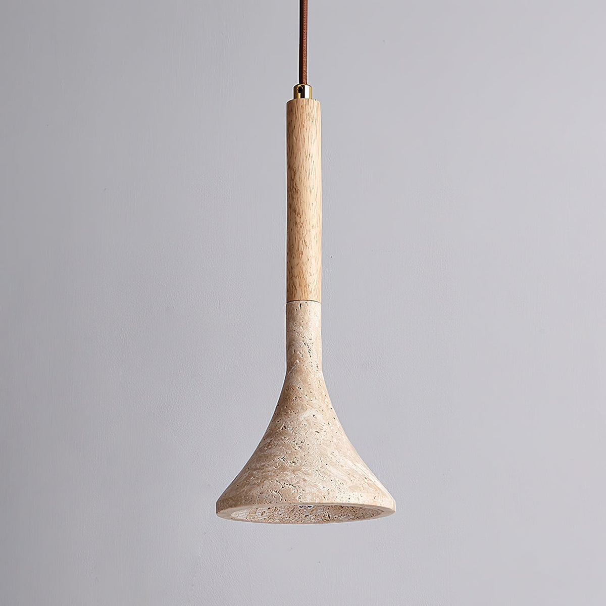 Verano Travertine Cone Pendant Light