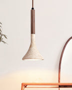 Verano Travertine Cone Pendant Light