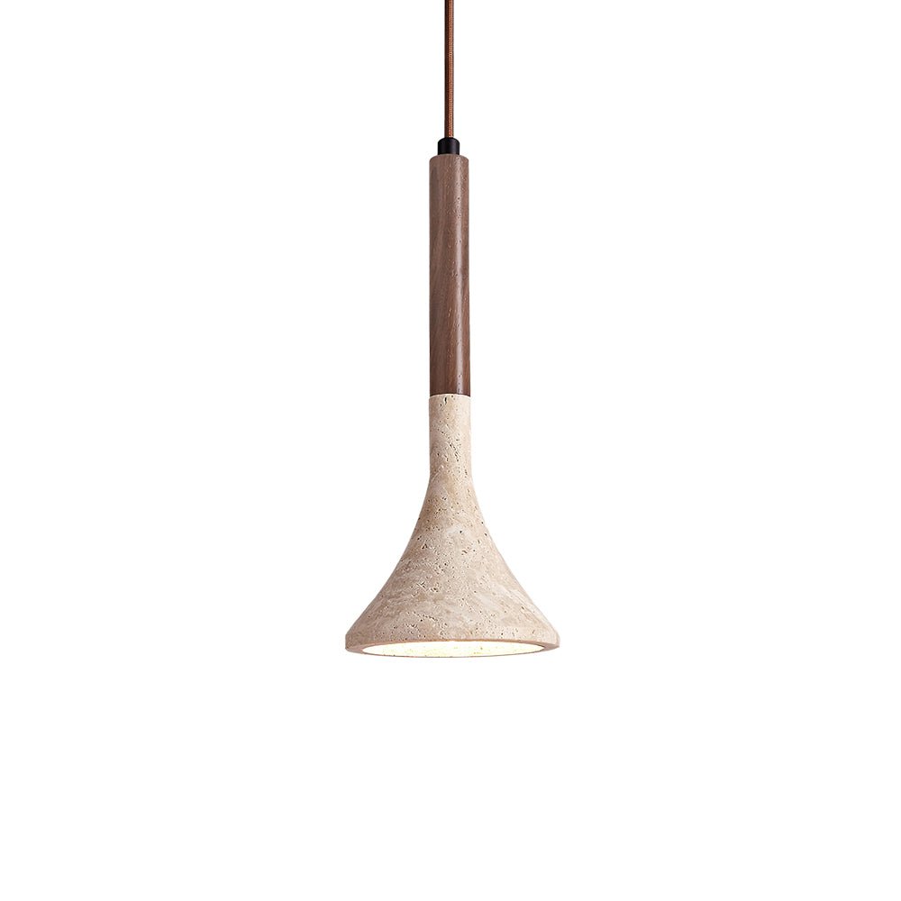 Verano Travertine Cone Pendant Light