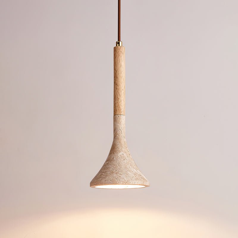 Verano Travertine Cone Pendant Light