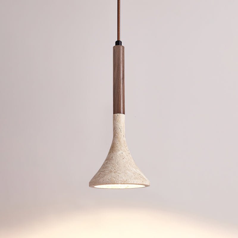 Verano Travertine Cone Pendant Light