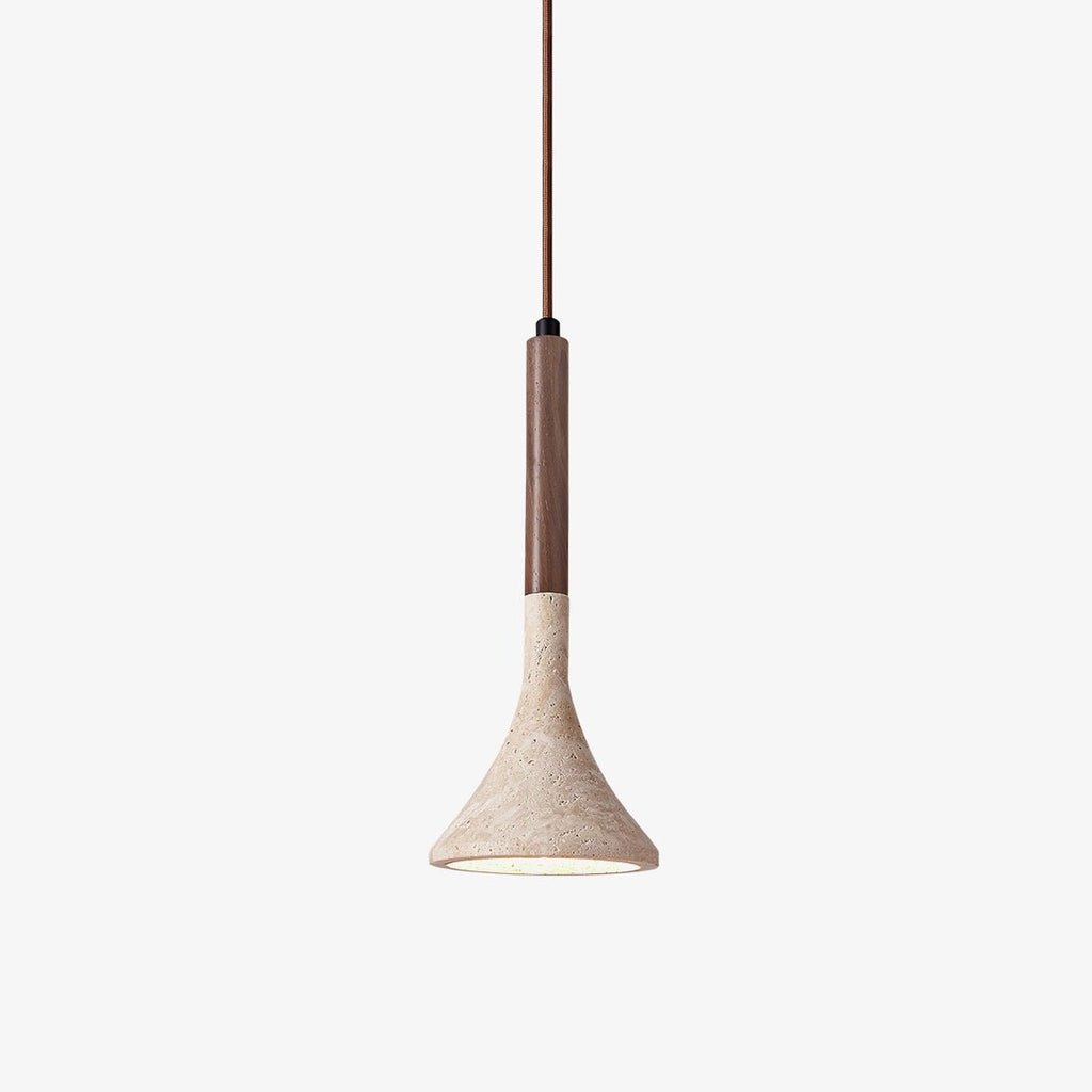 Verano Travertine Cone Pendant Light