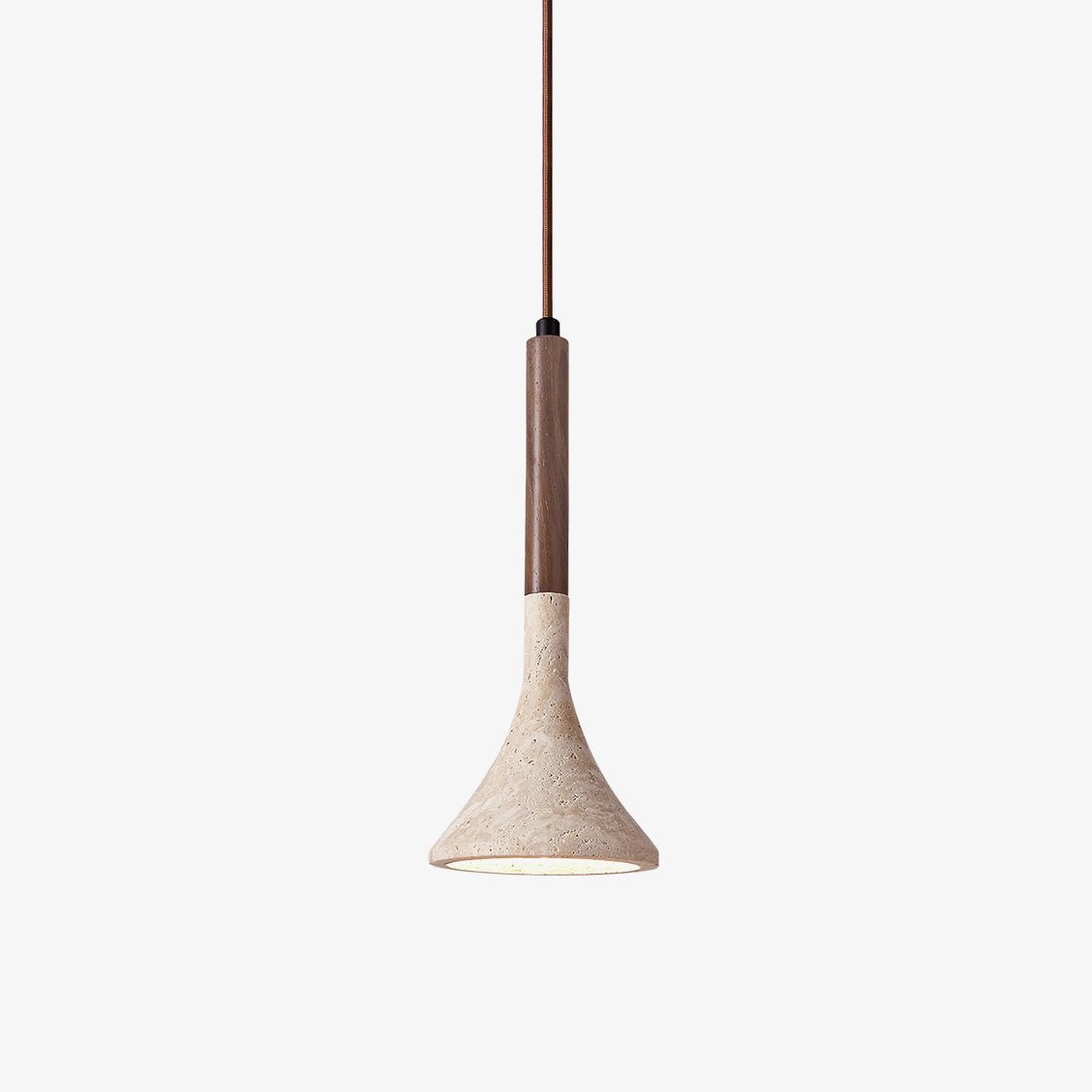 Verano Travertine Cone Pendant Light