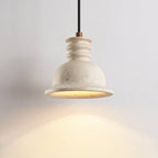 Travertine Ribbed Dome Pendant Light