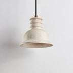 Travertine Ribbed Dome Pendant Light