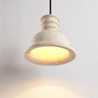Travertine Ribbed Dome Pendant Light