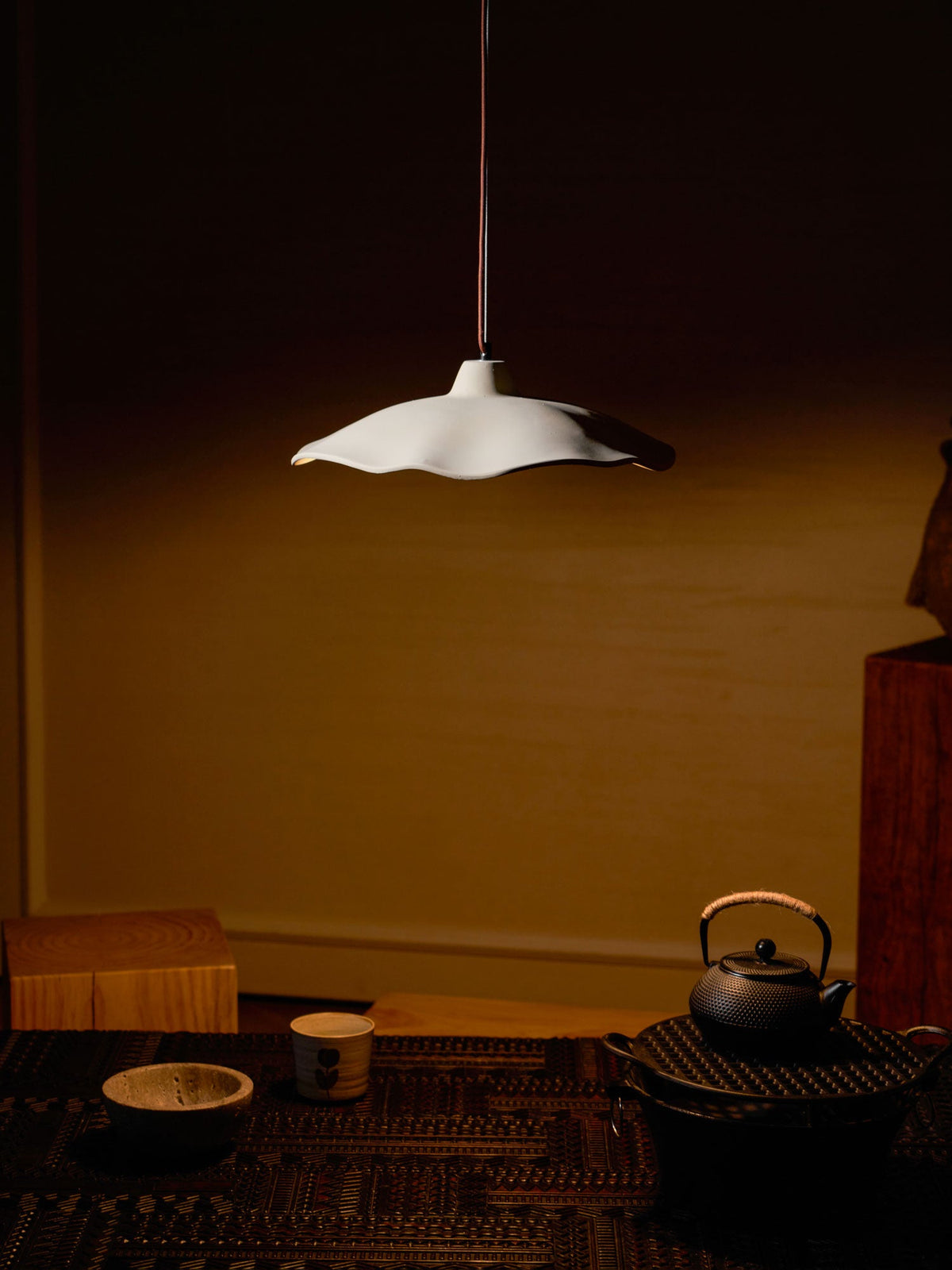 Concrete Petal Pendant Light