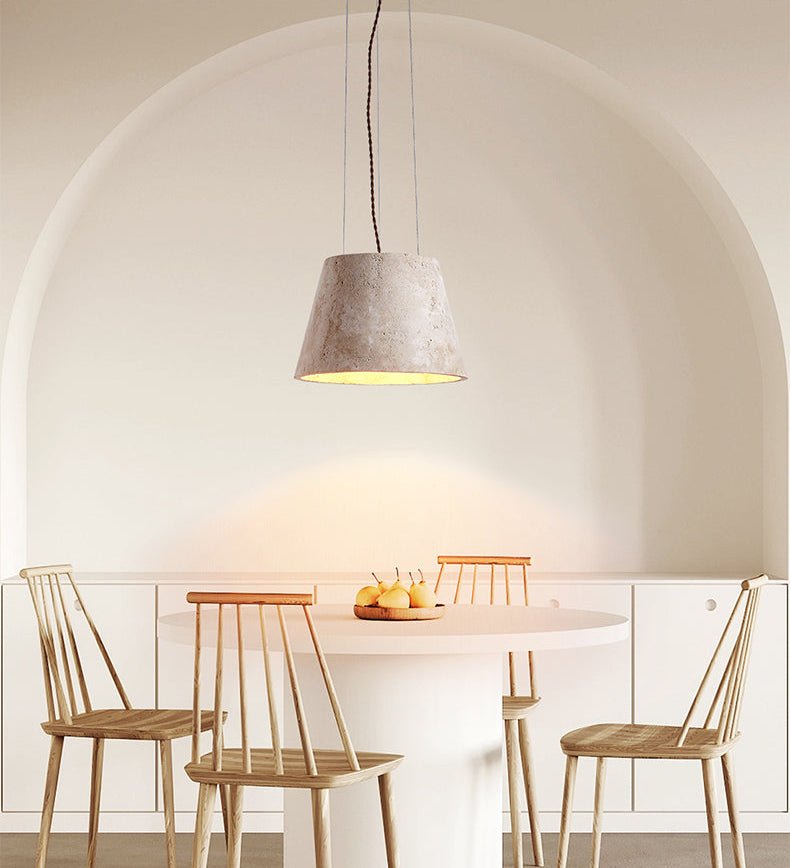 Travertine Cone Pendant Lamp