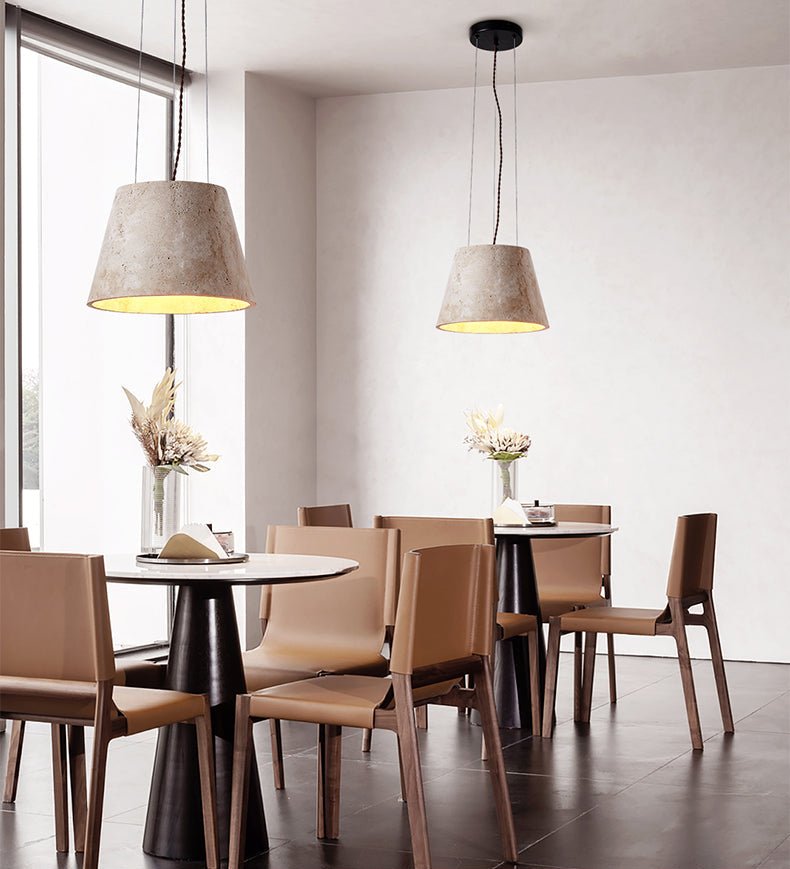Travertine Cone Pendant Lamp