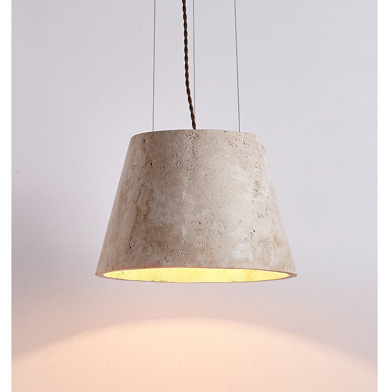 Travertine Cone Pendant Lamp