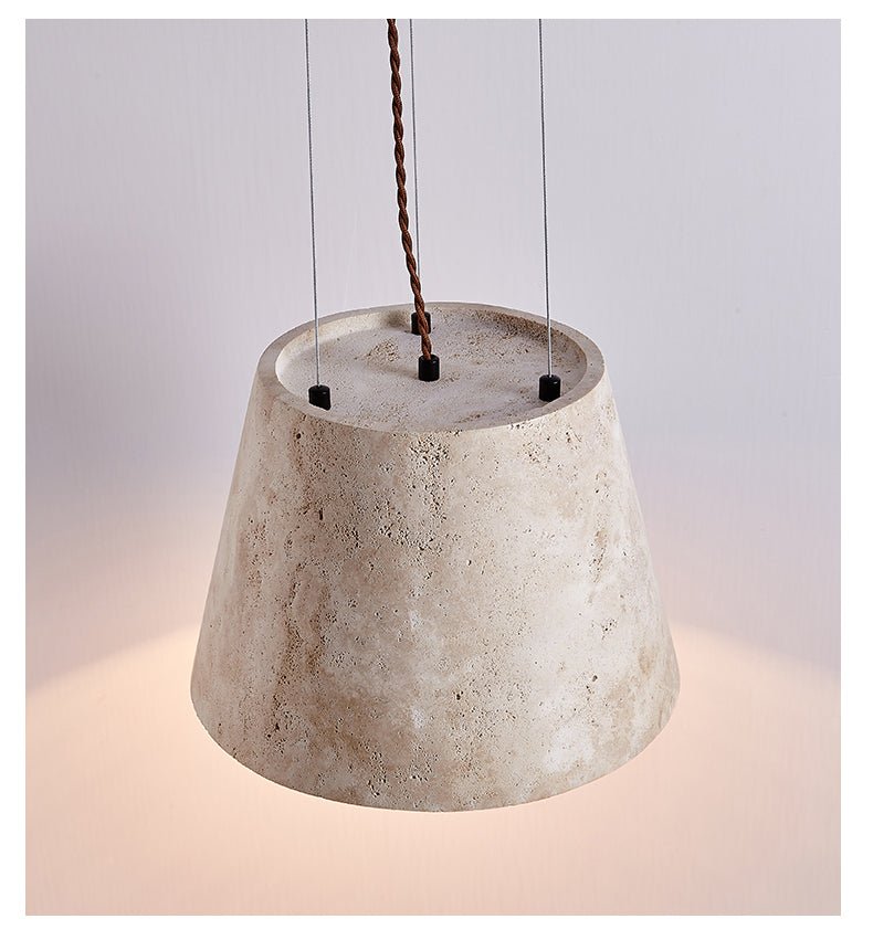 Travertine Cone Pendant Lamp