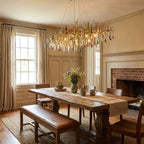 Colorful Raindrop Brass Branch Chandelier