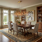 Colorful Raindrop Brass Branch Chandelier