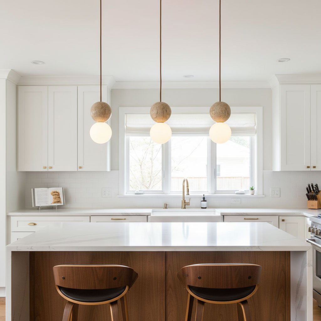 Camille Travertine Pendant Light