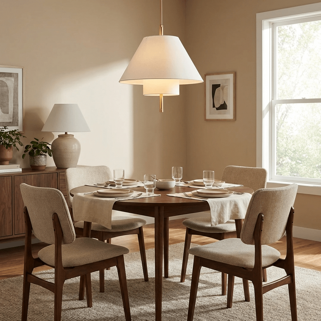 Tiered Empire Fabric Pendant
